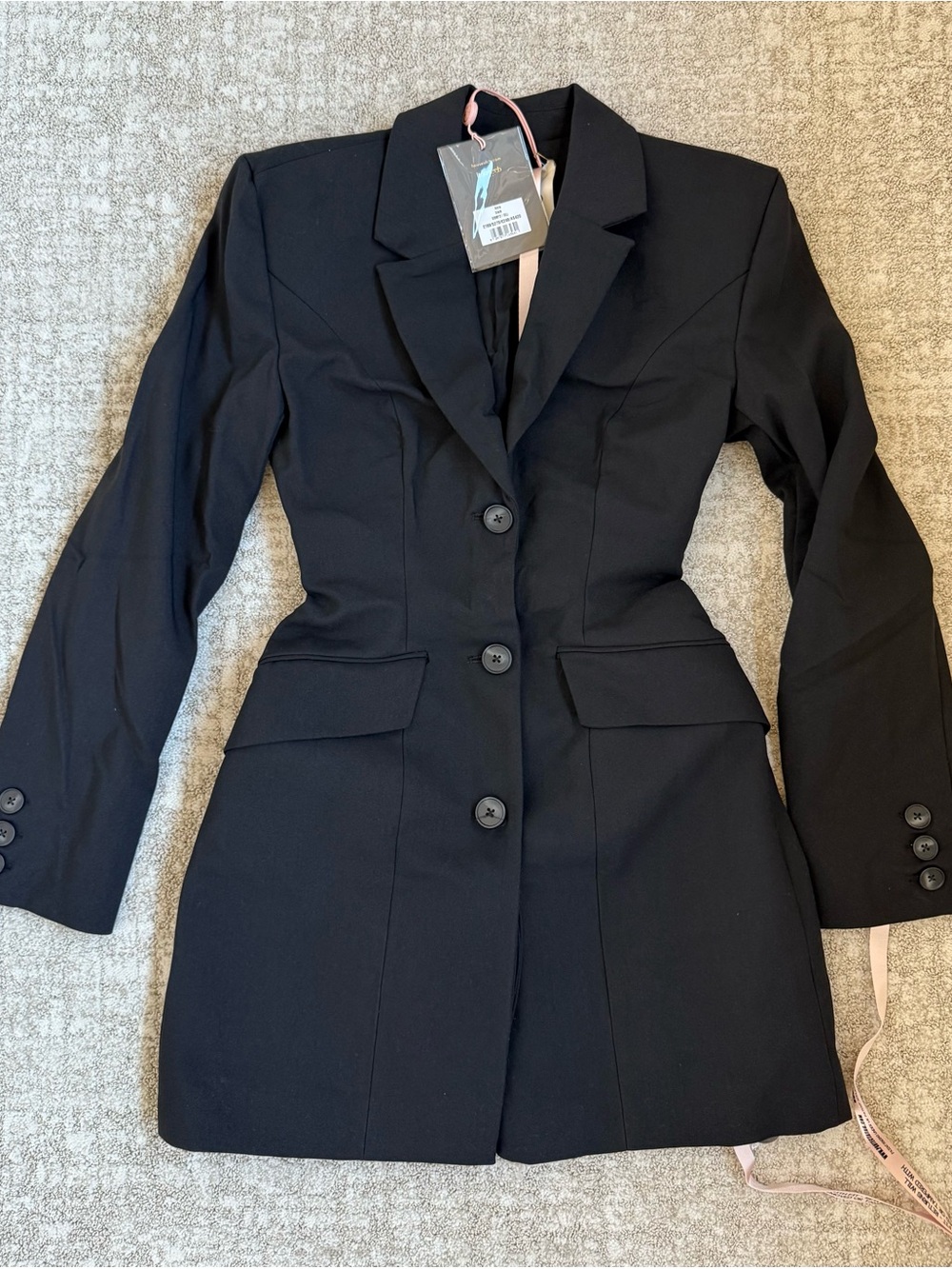 House of CB AMIA Black Blazer Mini Dress size small - Picture 3 of 4
